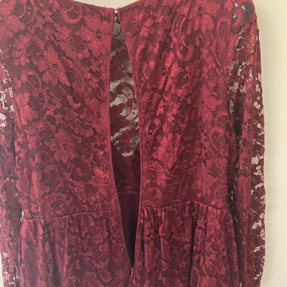 ASOS Lace Cranberry Dress - Picture 6 of 10